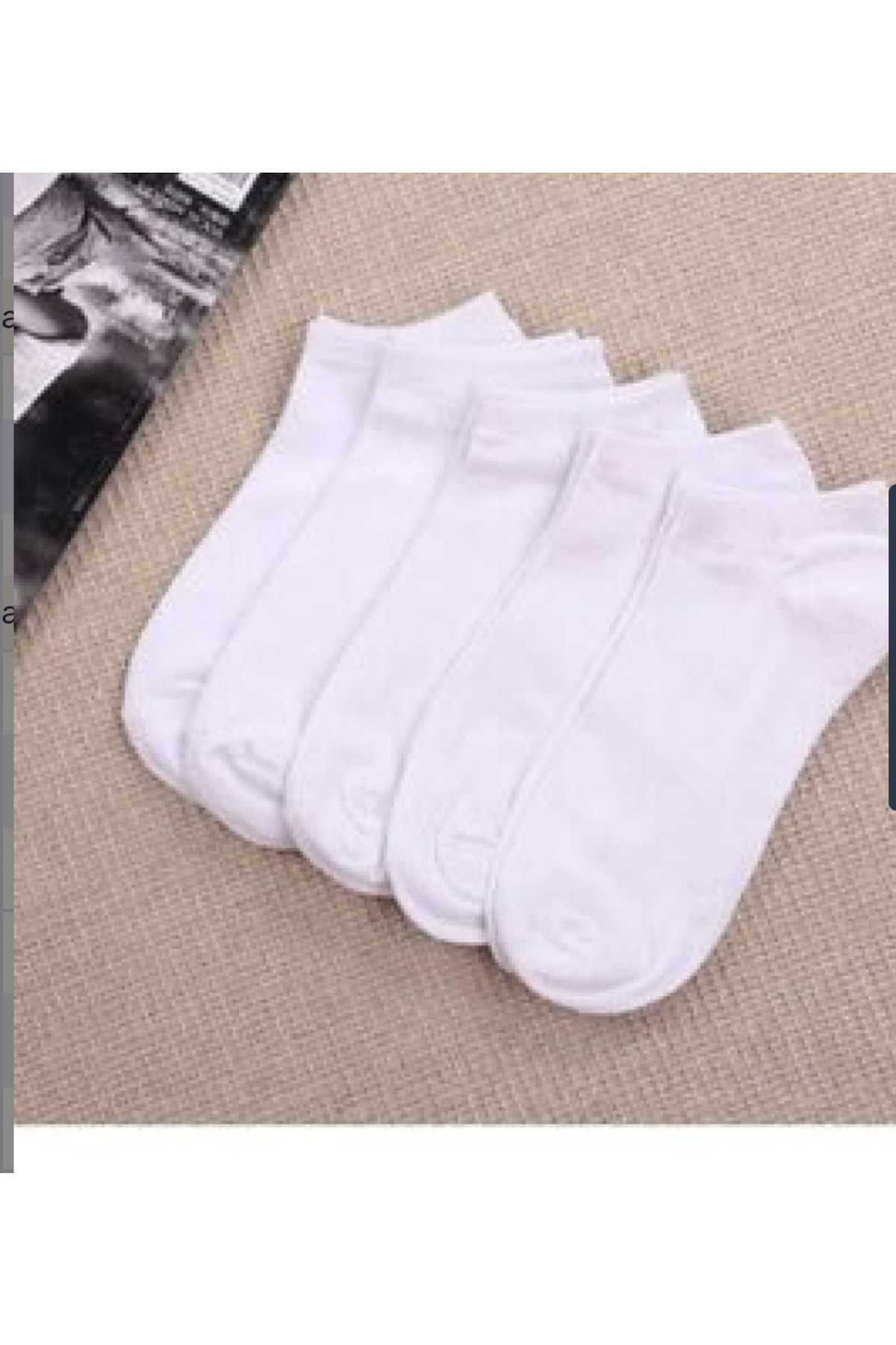 Gezen Çorap Unisex Beyaz Yazlık Kısa Patik Çorap Kutulu 10 Lu Paket