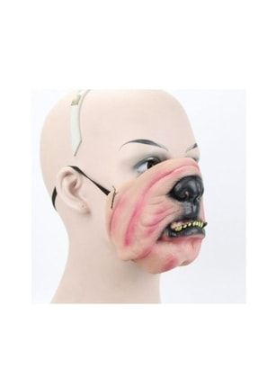 Cadılar Bayramı Şaka Komik Korku Maskesi Yarım Yüz Lateks Gerçekçi Maske maske120köpek
