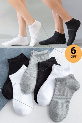 Unisex 6'lı Yazlık Basic Renkli Çorap TRNDY-03