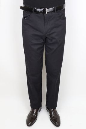 Fistan Store Erkek Siyah Yüksek Bel Rahat Kesim Dar Paça Üstten Cep Yazlık Keten Pantolon Fistan Erkek Pantolon TRC-606-01