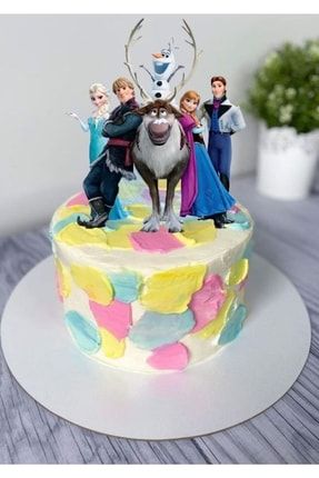 Pavlova Party Disney Frozen-karlar Ülkesi Elsa Anna Olaf Geyik Doğum Günü Parti Pasta Kürdan Süs karlarülkesii