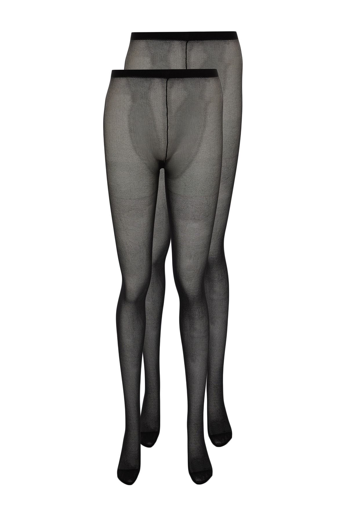 Trendyol Collection-Schwarze 2-teilige Jacquard-Stricksocken THMAW23CO00095 4