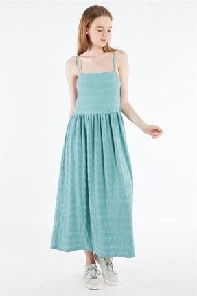 Askılı Elbise - Mint Desenli g1749ex13552