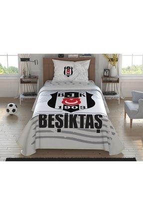 Beşiktaş Kartal Logo Lisanslı Tek Kişilik Pike Takımı TYC00486709510