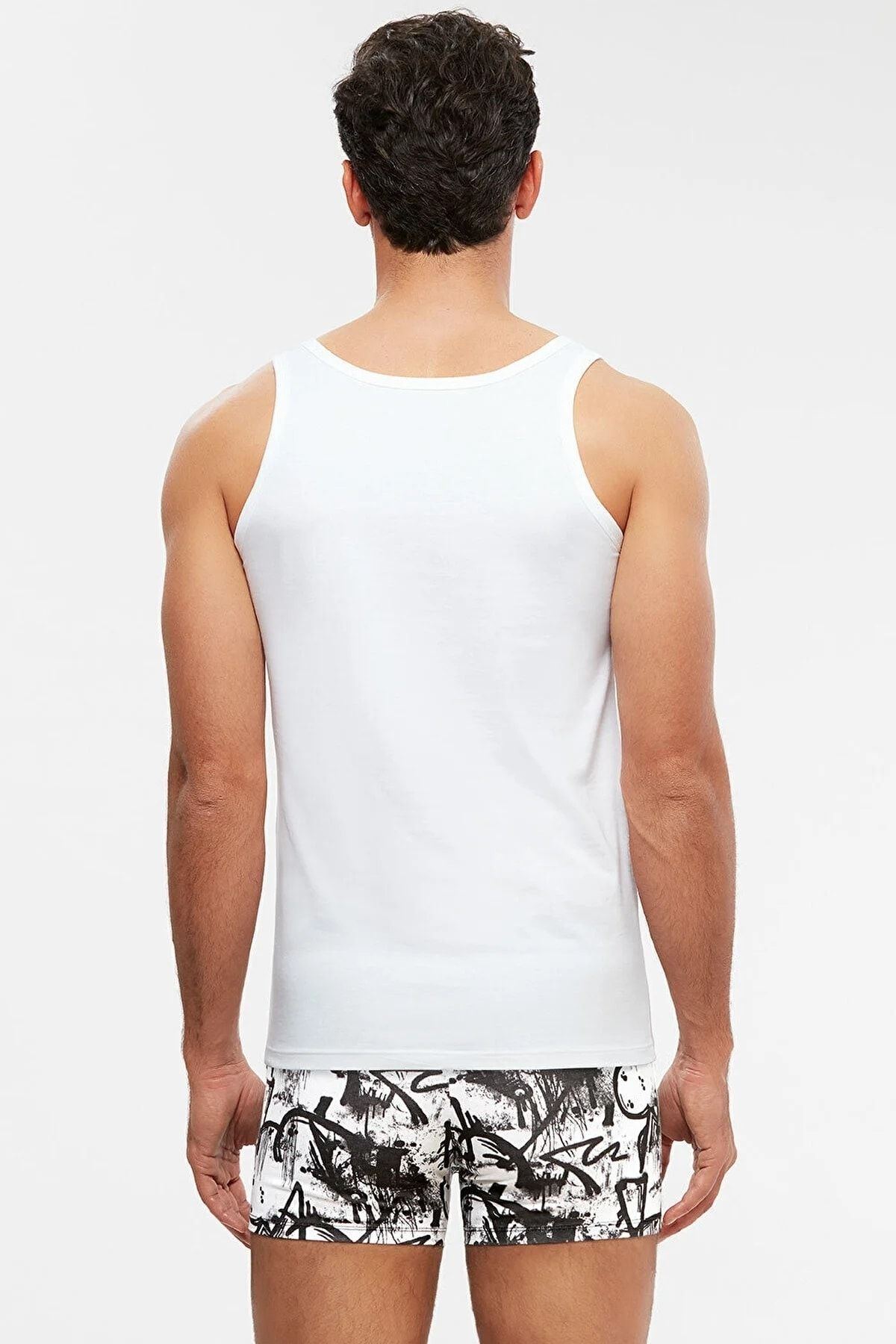 Kom-Pack of 2 Solid Color Men's Basic Undershirt, 100% Cotton Undershirt 3