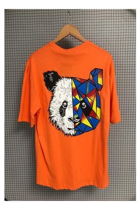 Erkek T-shirt Panda Baskı Detaylı 0006