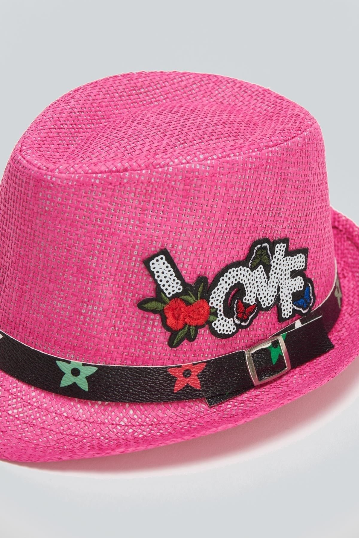 Dagi-Straw Fuchsia Hat 2