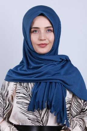 Kışlık Korunaklı Pliseli Hijab Pratik Hazır Şal BON100