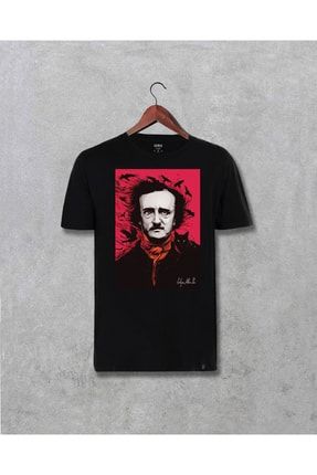 Edgar Allen Poe Özel Tasarım Baskılı Unisex Tişört 3383dark13249047