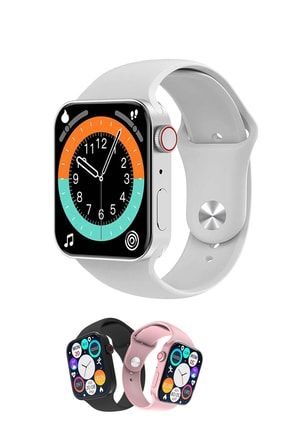 Huawei P Smart 2021 Uyumlu Konuşma Özellikli Akıllı Saat Watch Series 7 Tüm Modlar Aktif Gri uyumlu-w7-27
