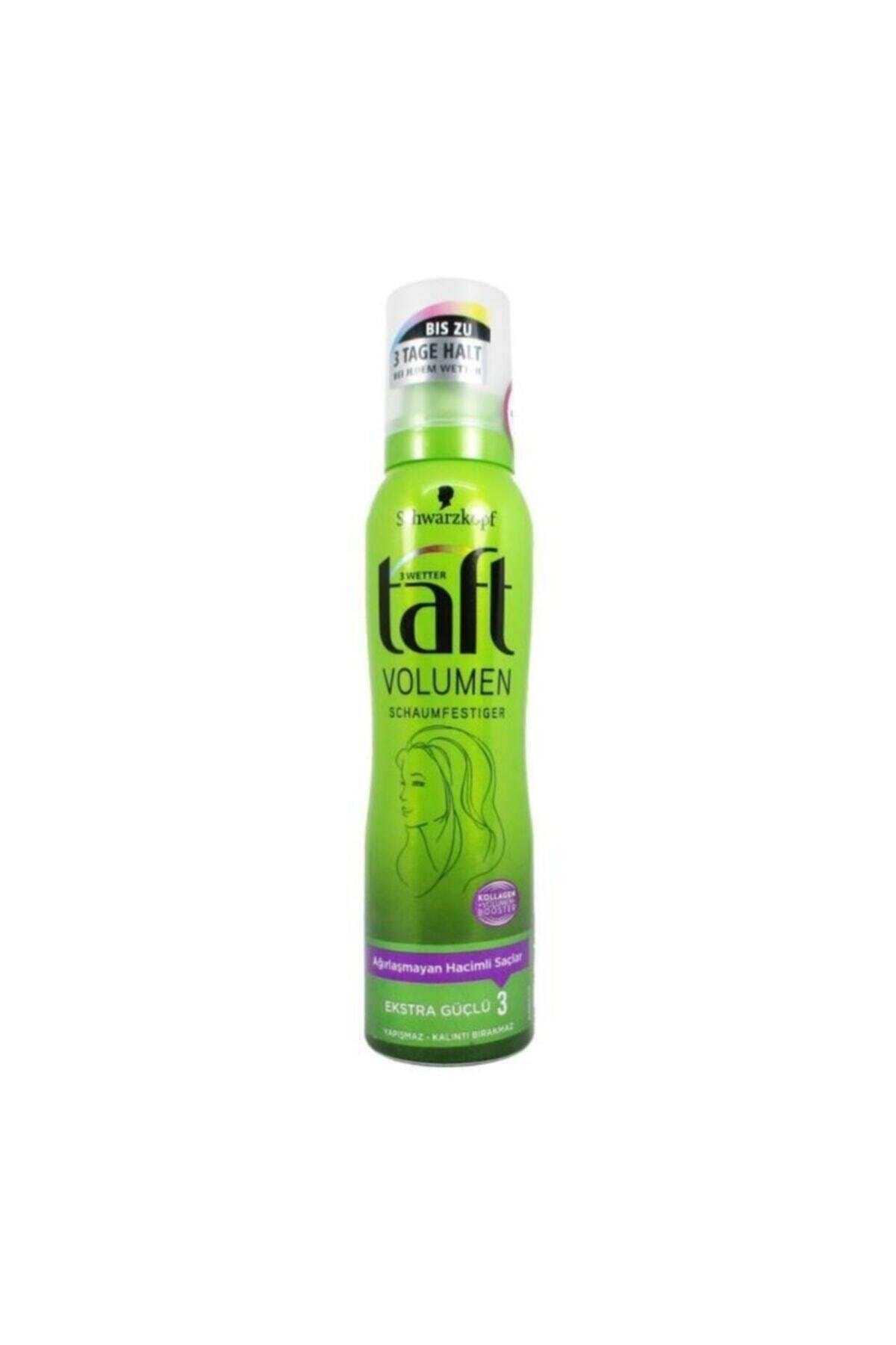 Taft Kolejan Içeriğiile Saça Hacım Verir 48 Saate Kadar Güçlü Tutar Volume Köpük 150 Ml — 89587458744778