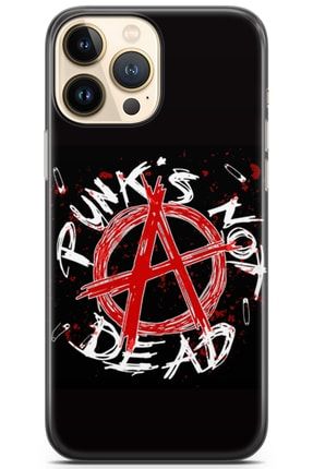 Iphone 13 Pro Uyumlu Kılıf Punky 15 Darbe Emici Punk's Not Dead iPhone 13 Pro Punky B