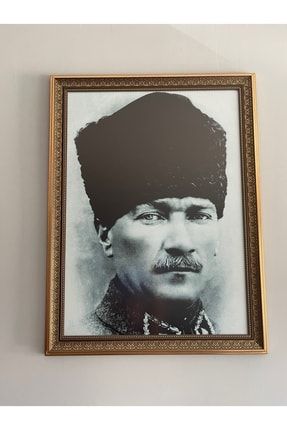 Atatürk - Dekoratif Çerçeveli Cam Tablo 60x40cm RATKTBL000010