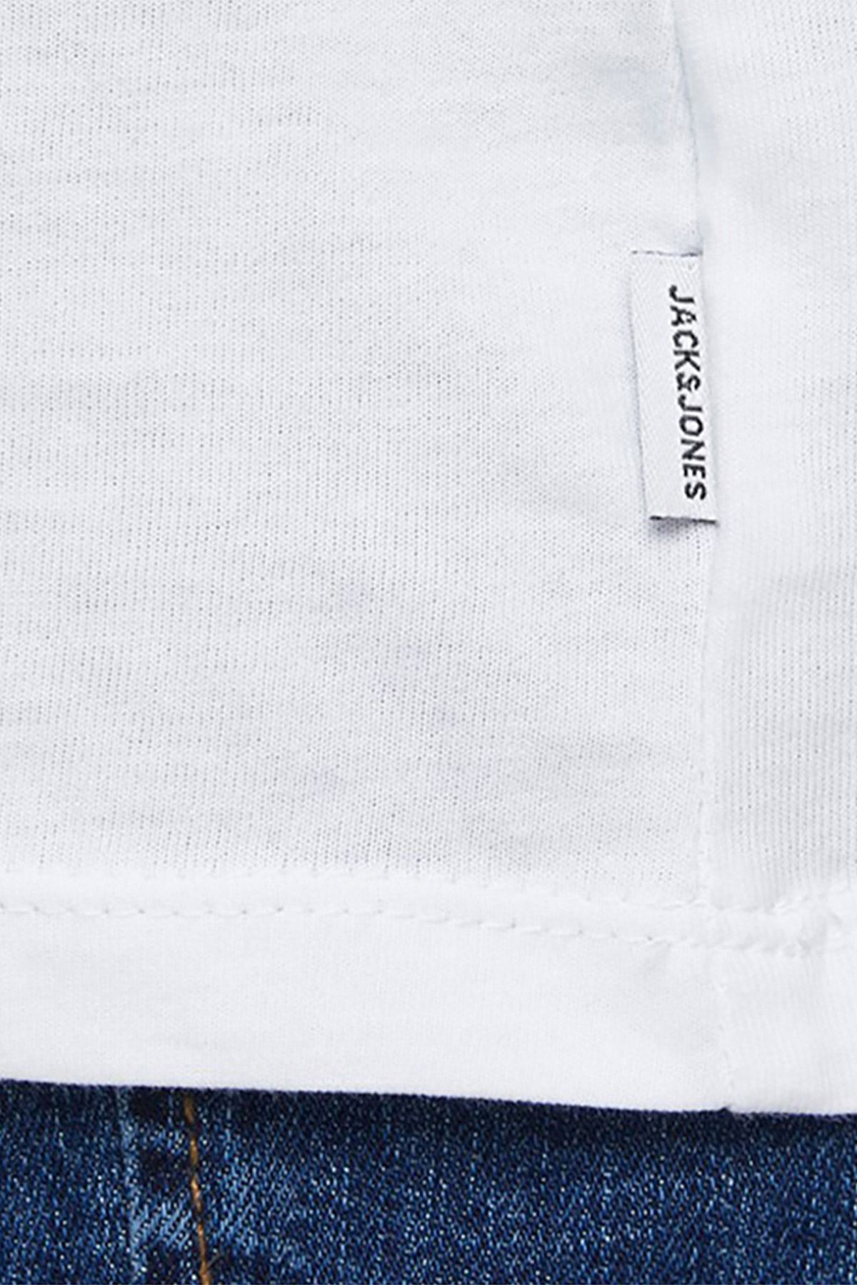 تی شرت سفید مردانه Jack Jones تیشرت 12156101 Jack & Jones