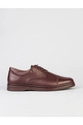 Mevsimlik Hakiki Deri Comfort Yastıklı Kahverengi Bağcıklı Erkek Günlük Ayakkabı 116580