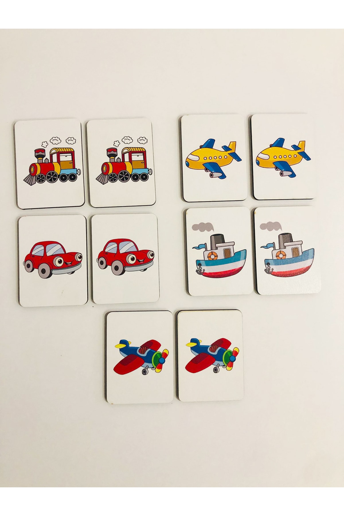 samsunlazer Araçları Öğreniyorum Ahşap Eşleştirme Kartları Hafıza Oyunu Zeka Kartları Kese fotoğrafı 4 (önizleme)