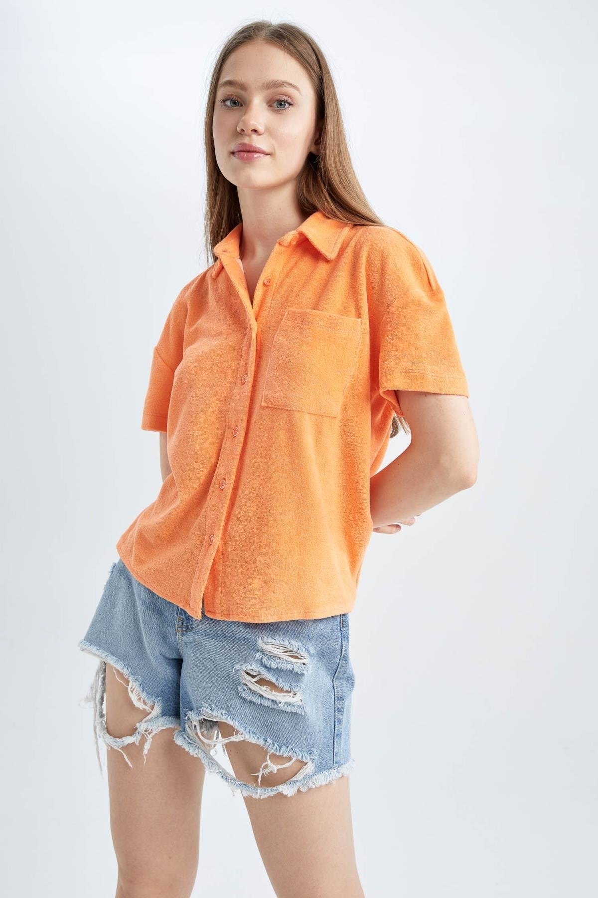 DeFacto Hemd Orange Relaxed Fit