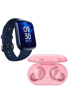 Samsung Galaxy Buds+ Pembe Bluetooth Kulaklık Hw13 Smartwatch Mavi Akıllı Saat Uyumlu PROMD0000537X1