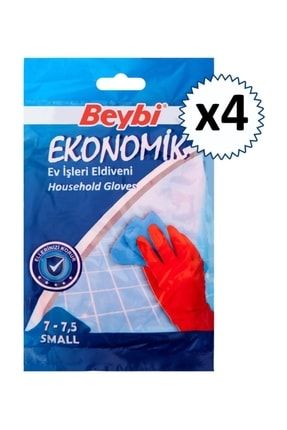 Bysevil Bulaşık Temizlik Eldiveni Small 7-7.5 (4 ADET) 1C00926-4