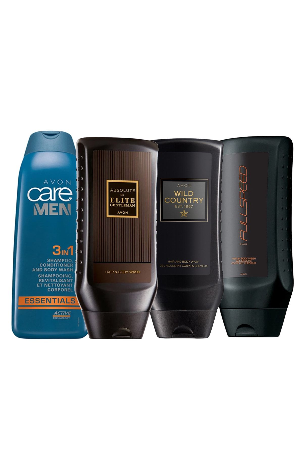 AVON Full Speed, Absolute By Elite Gentlema, Wild Country Ve Care Men Essentials Erkek Saç Vücut Şam