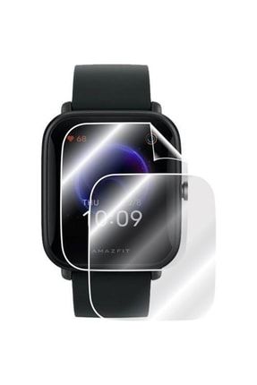 Amazfit Bip U Pro Uyumlu Hd Şeffaf Akıllı Saat Gerçek Kırılmaz Ekran Koruyucu (2 Adet) PREMIUM86