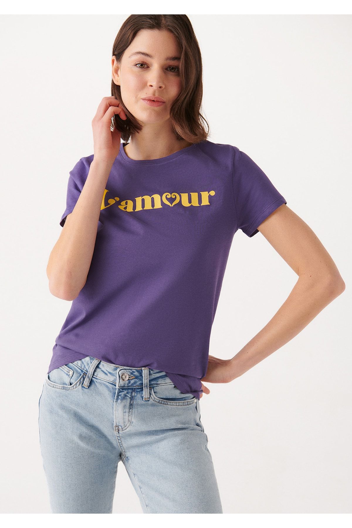 Mavi T-Shirt Lila Regular Fit Fast ausverkauft