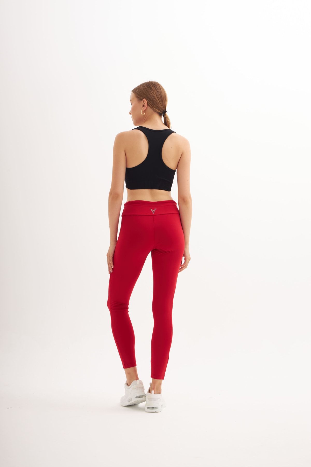 cervus Women's Red Tights / White Stripe Detailed Tights - Trendyol