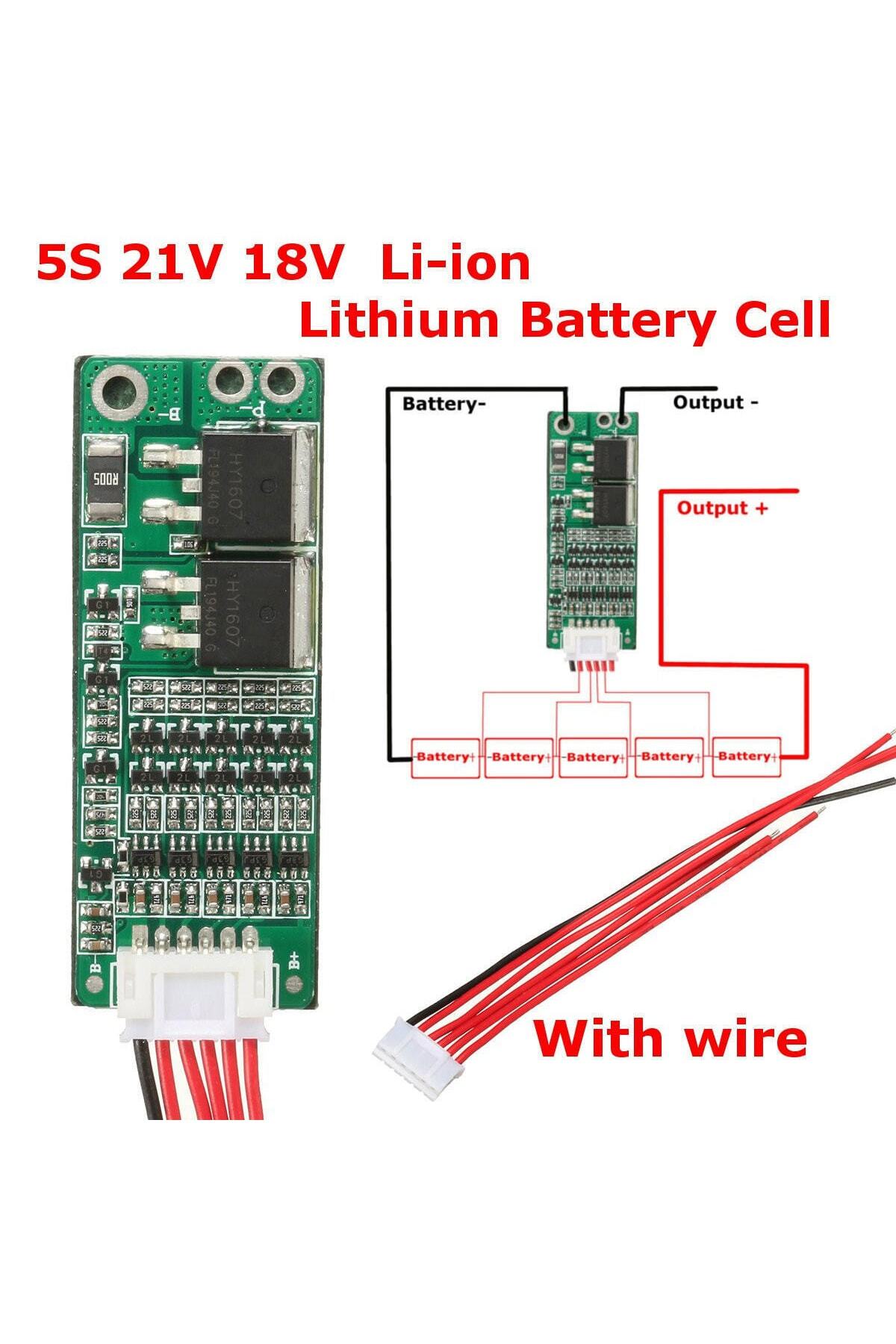 5s 15a 21v 18650 Bms Lityum Batarya Pil Şarj Koruma Devresi 4