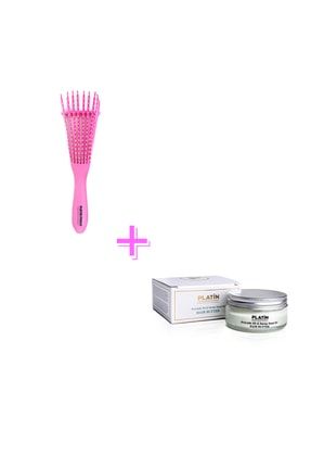 Dolaşık Açıcı Ayarlanabilir Saç Fırçası Pembe + Platin Hair Butter Saç Kremi Hediye!!! BR0006