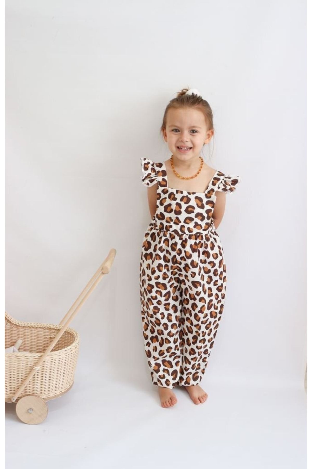 Childrens leopard hot sale print jumpsuit