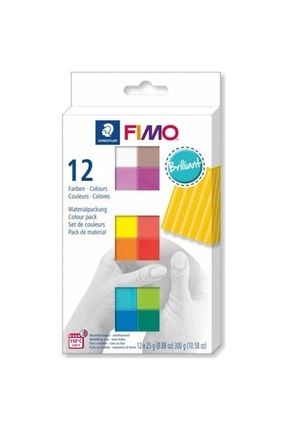 Fimo Brilliant Soft Polimer Kil Set 12 Renk*25 Gr. 4007817053416