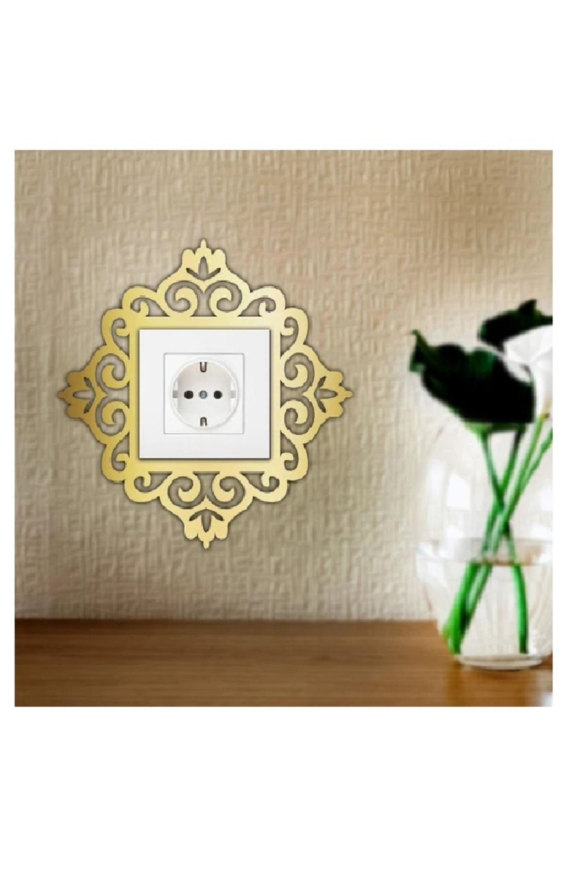 Gold Mirror Decorative Socket Ornament Gold2