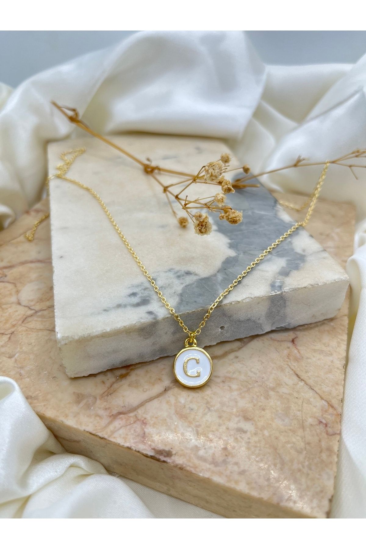 Letter c clearance necklace white gold