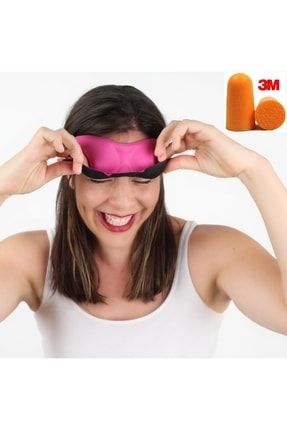 3d Uyku Göz Bandı Kadın Leopar Renk + 3m Kulak Tıkaç Hediyeli Işık Geçirmeyen Uyku Maskesi SGL-543
