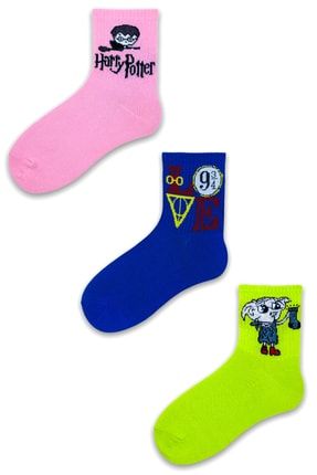 Erkek Çorap Soket Uzun Corap Kadın Havlu Renkli Desenli Çoraplar 3 Adet SS-441