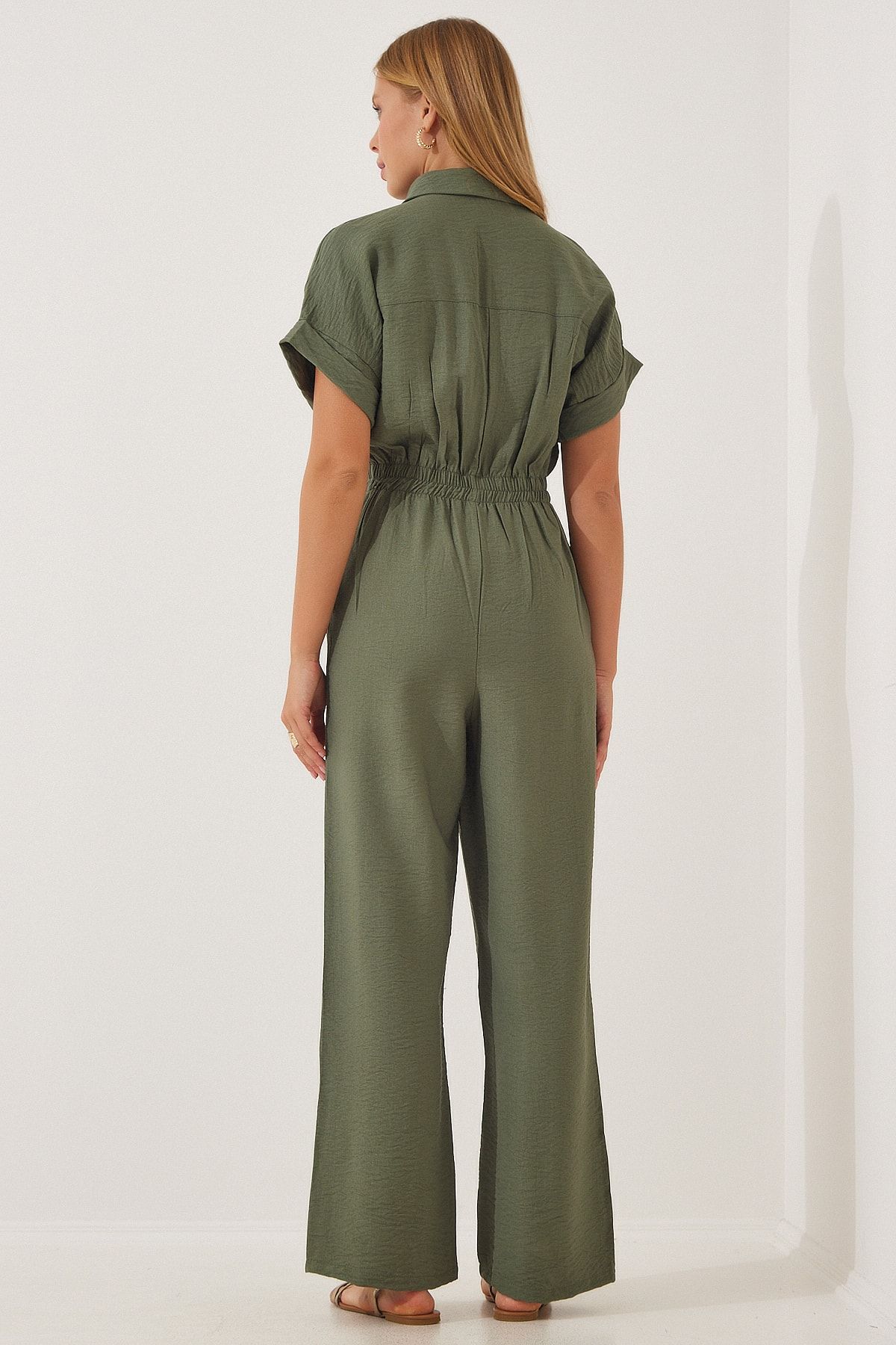 Happiness stanbul Jumpsuit Khaki Regular fit Trendyol