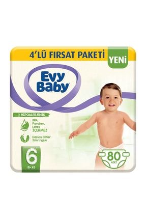 Bebek Bezi 6 Beden XL 4'lü Fırsat Paketi 80 Adet Yeni 509037-4