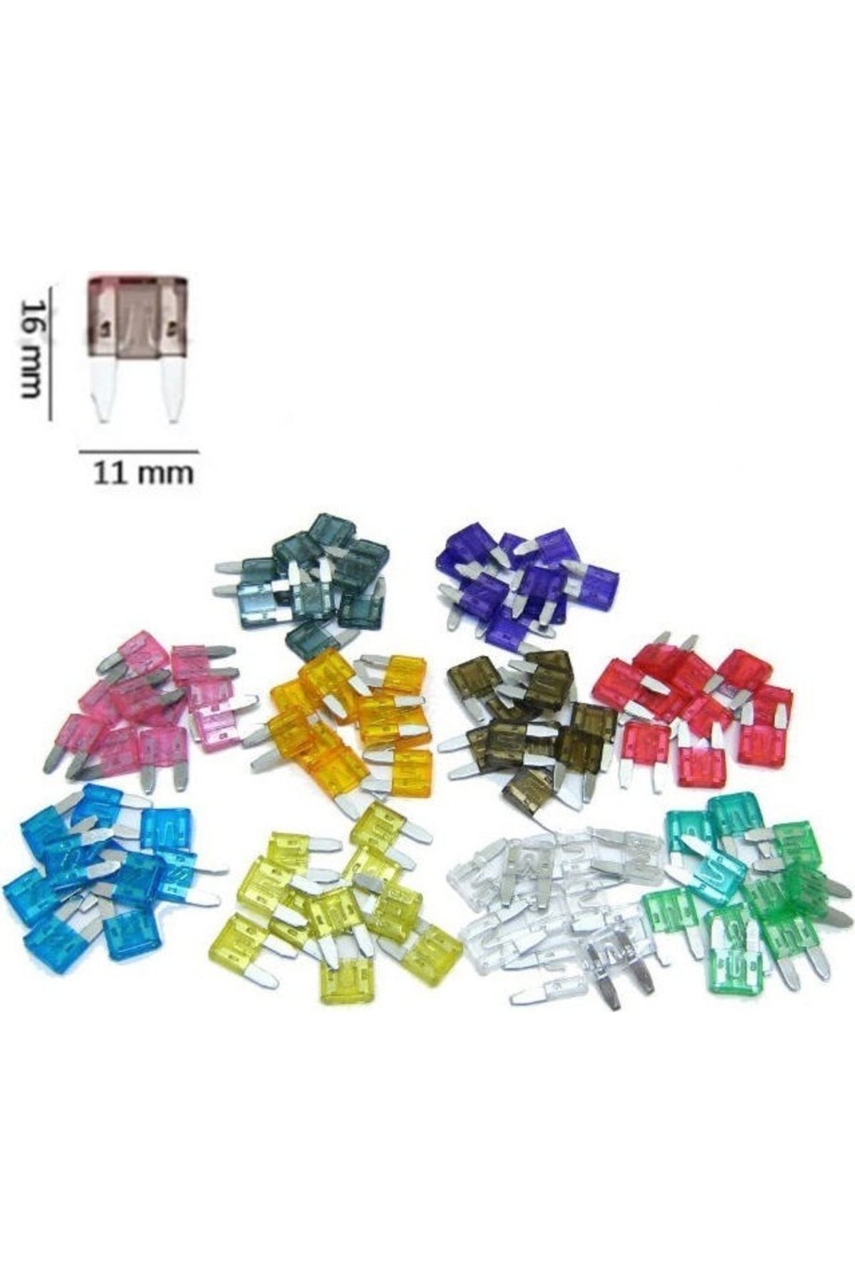 ERAKS CAR ACCESORIES Eraks 25 Adet Mini Boy Bıçak Sigorta Japon Sigorta 10-15-20-25-30 Amper