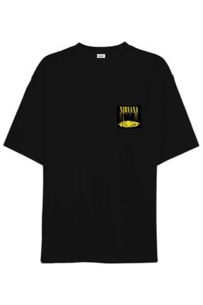 Nirvana Grup Baskılı Oversize Oversize Unisex Tişört TDH321393