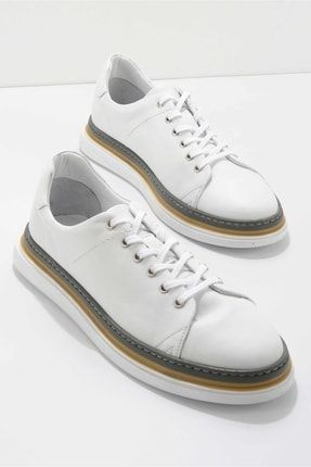 Beyaz Leather Erkek Sneaker E01585631503