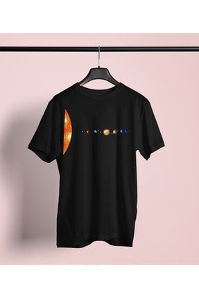 Güneş Sistemi Solar System Logo Baskılı T-shirt Oversize Unisex Tişört MonovZrs9z299