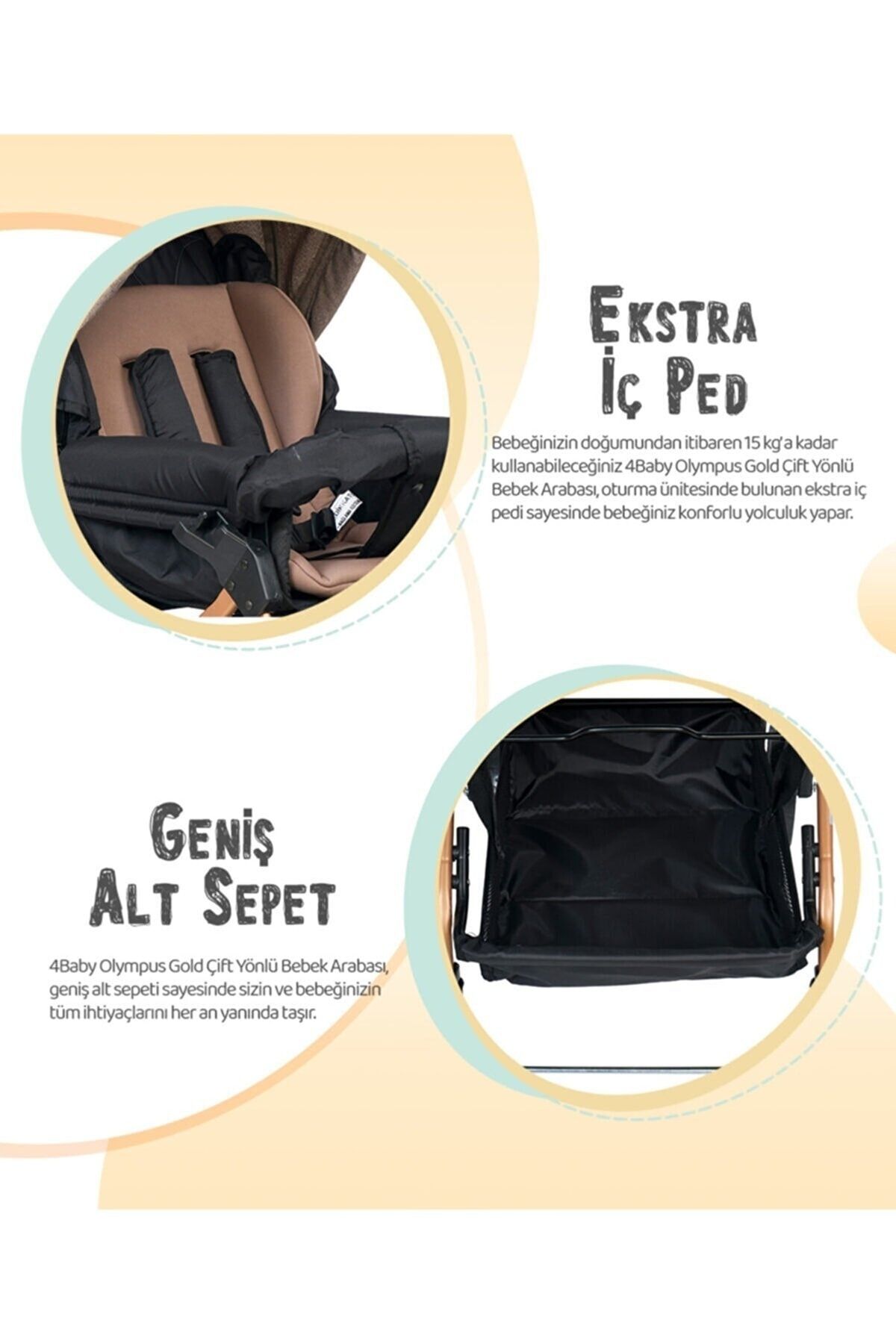 LİA BEBEK 4 Baby Çift Yönlü Travel Sistem Bebek Arabası Ayak Örtüsü Hediye Ilkadım Bebe NE11640