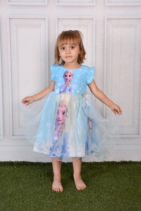 Kız Çocuk Elsa Frozen Karlar Ülkesi Doğum Günü Parti Elbisesi 11kelsdfa
