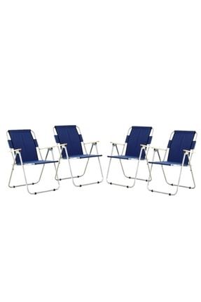 Mavi Kamp Sandalyesi Dörtlü VD740080
