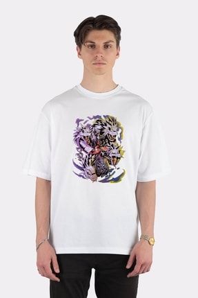 Unisex Beyaz Oversize T-shirt Orochimaru TT1384