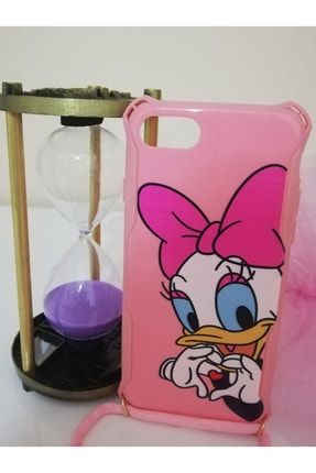 Pembe Iphone 8 Telefon Kılıfı Ip Askılı Daisy Duck Baskılı ıp8daisy00132