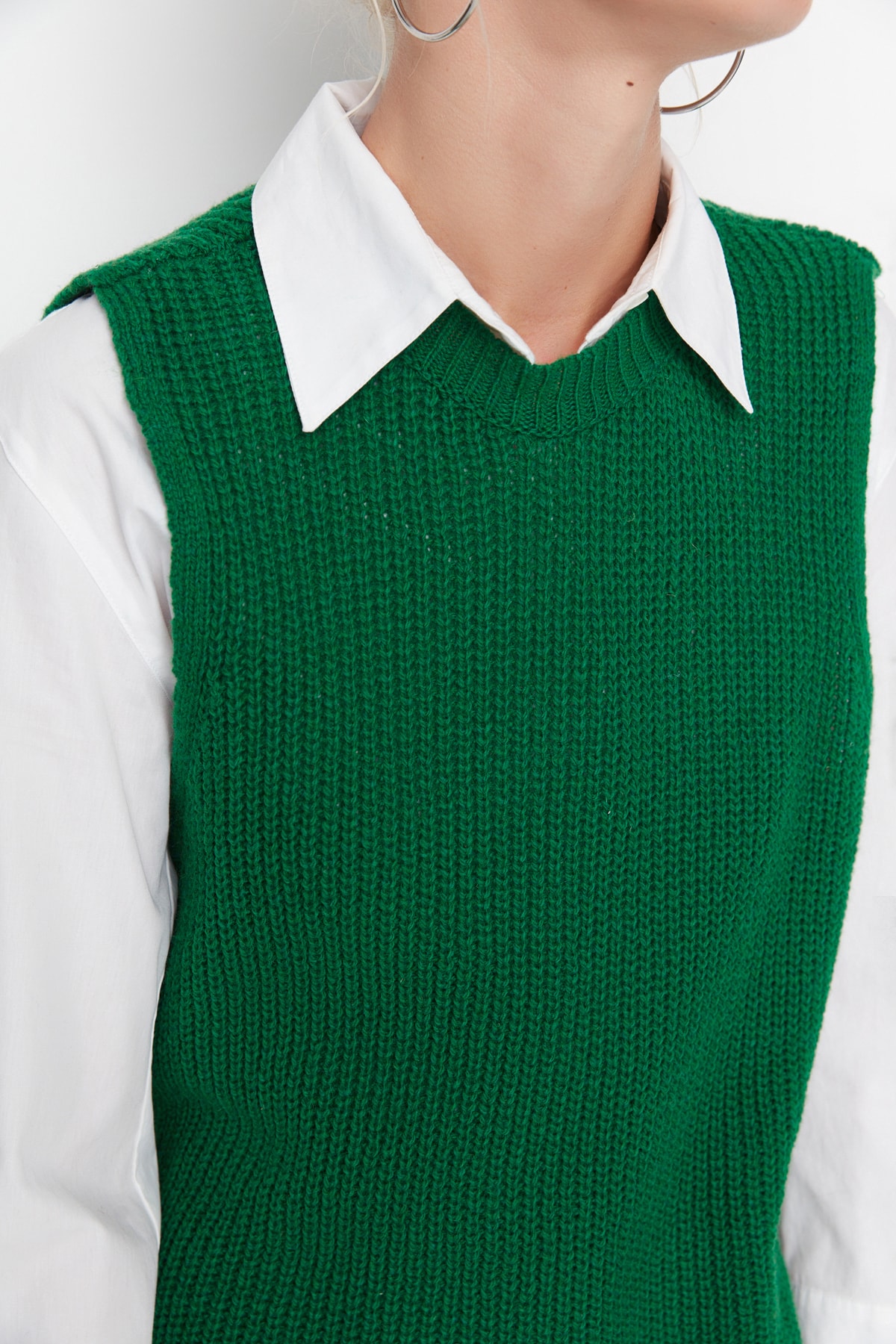 Trendyol Collection Sweater Vest - Green - Regular fit - Trendyol