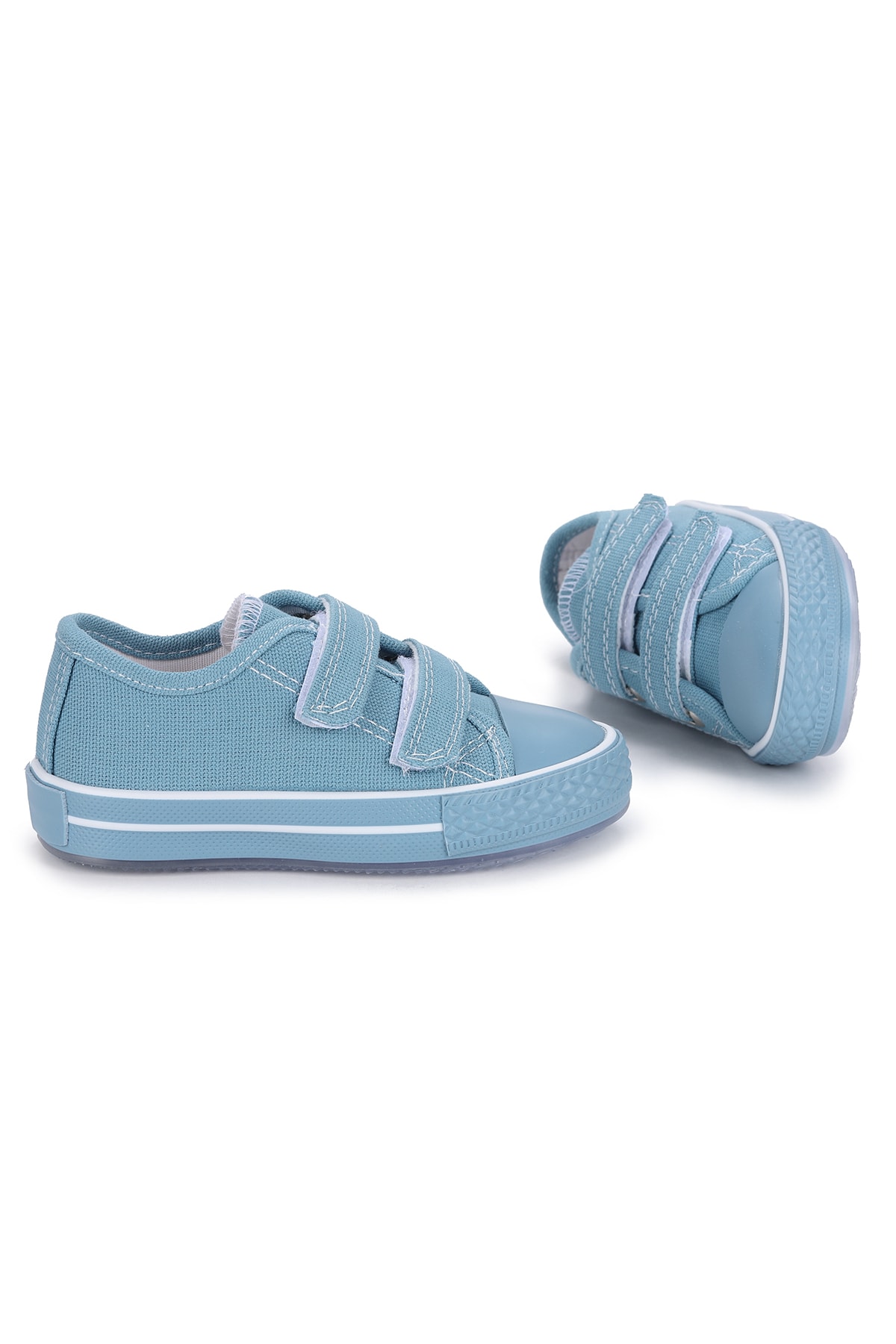 Almues Mavi - Kids Alf 133 Renkli Sargı Işıklı Kız/erkek Çocuk Keten Spor Ayakkabı