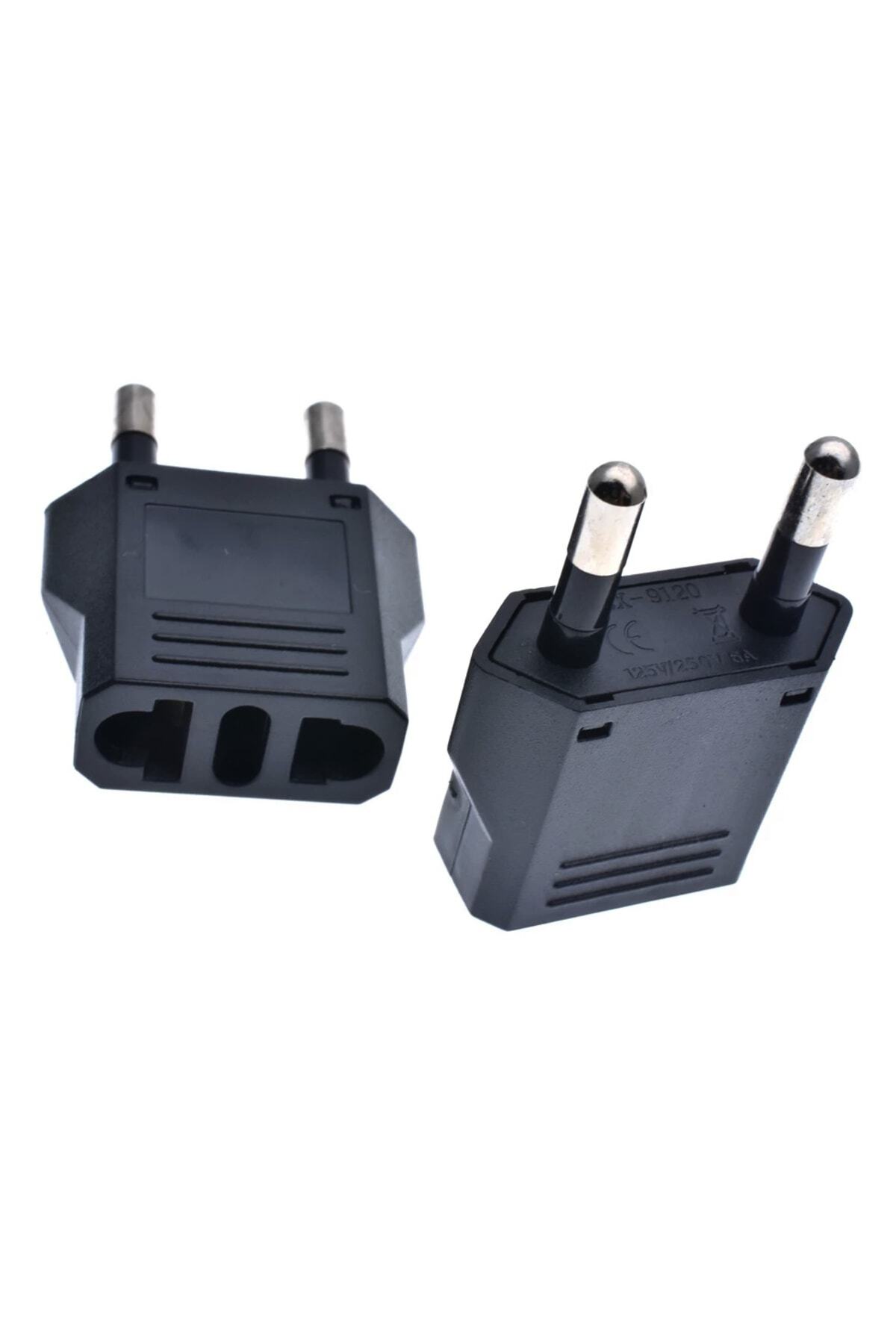 aogo Amerikan Priz Dönüştürücü Abd'den Avrupa'ya Fiş Adaptörü Fiş Çevirici Uç Abd Plug Eu Siyah
