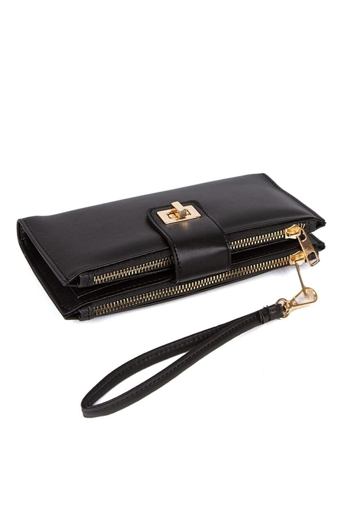 awilda.bags Wallet Black Plain Trendyol